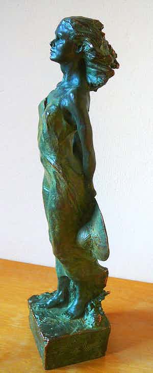 Joan Miro - Dame met hoed voor InverArt -brons verguld 1995- verkocht voor € 340!