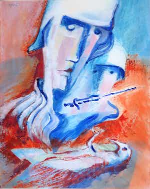 Joe Wols - Gouache op papier, Zonder titel verkocht voor € 35!