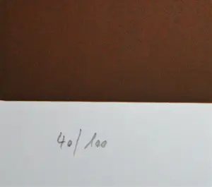 Friedrich Geiler - Concrete-constructieve composie - 1974 - Originele linoleumsnede, handgesigneerd kopen? Bied vanaf 60!