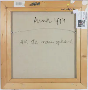 Henk Eikenaar - Acryl op doek, Als de maan opkomt - Ingelijst + boek kopen? Bied vanaf 150!