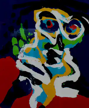 Karel Appel - Ingelijste zeefdruk: A summer evenings slumber - 1977 kopen? Bied vanaf 1500!