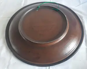 West Germany Ceramano - Wandteller Keramik mit Pfauenmotiv Mid-Century 1960er Jahre Größe 44 cm kopen? Bied vanaf 95!