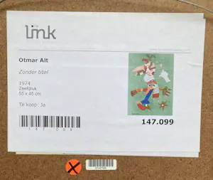 Otmar Alt - biomorfische afbeelding - zeefdruk met preegdruk - ingelijst kopen? Bied vanaf 40!