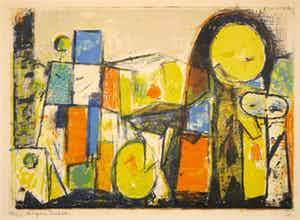 Mogens Balle - Litho, Zonder titel verkocht voor € 240!