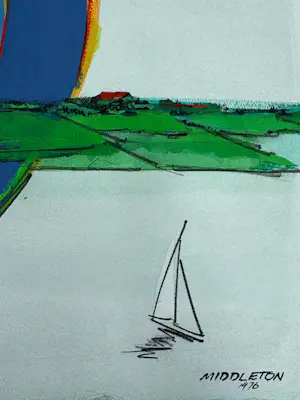 Sam Middleton - Mediation - 1976 Mixed media on paper kopen? Bied vanaf 800!