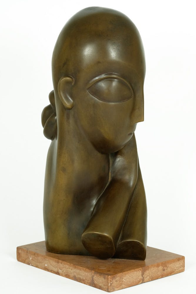 Constantin Brancusi - Bronzen beeld getiteld 'Mademoiselle Pogany II' kopen? Bied vanaf 1900!
