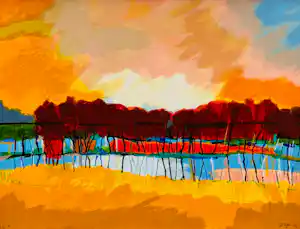 Gerda Elfring - zonder titel ( landschap) kopen? Bied vanaf 95!