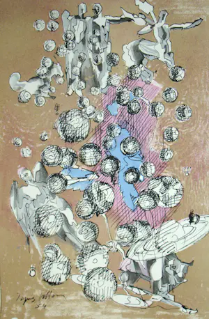 Jacques Villon - Planetaire constellatie - 1954 - Originele lithografie - Gesigneerd - Mourlot kopen? Bied vanaf 50!