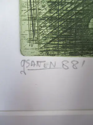 Niet of onleesbaar gesigneerd - 8 etsen van diverse kunstenaars kopen? Bied vanaf 1!