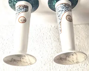 Hutschenreuther - Porzellan Set (6-teilig) 2 Platten 2 Vasen 2 Kerzenständer IG BCE Jubiläum kopen? Bied vanaf 48!