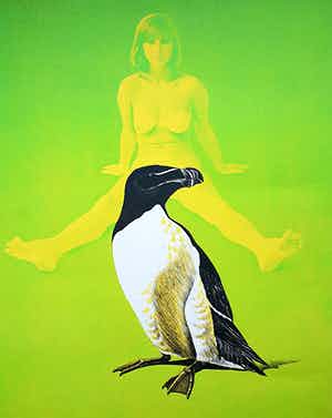 Mel Ramos - Annie and the Auk, litho (mooi ingelijst) verkocht voor € 640!