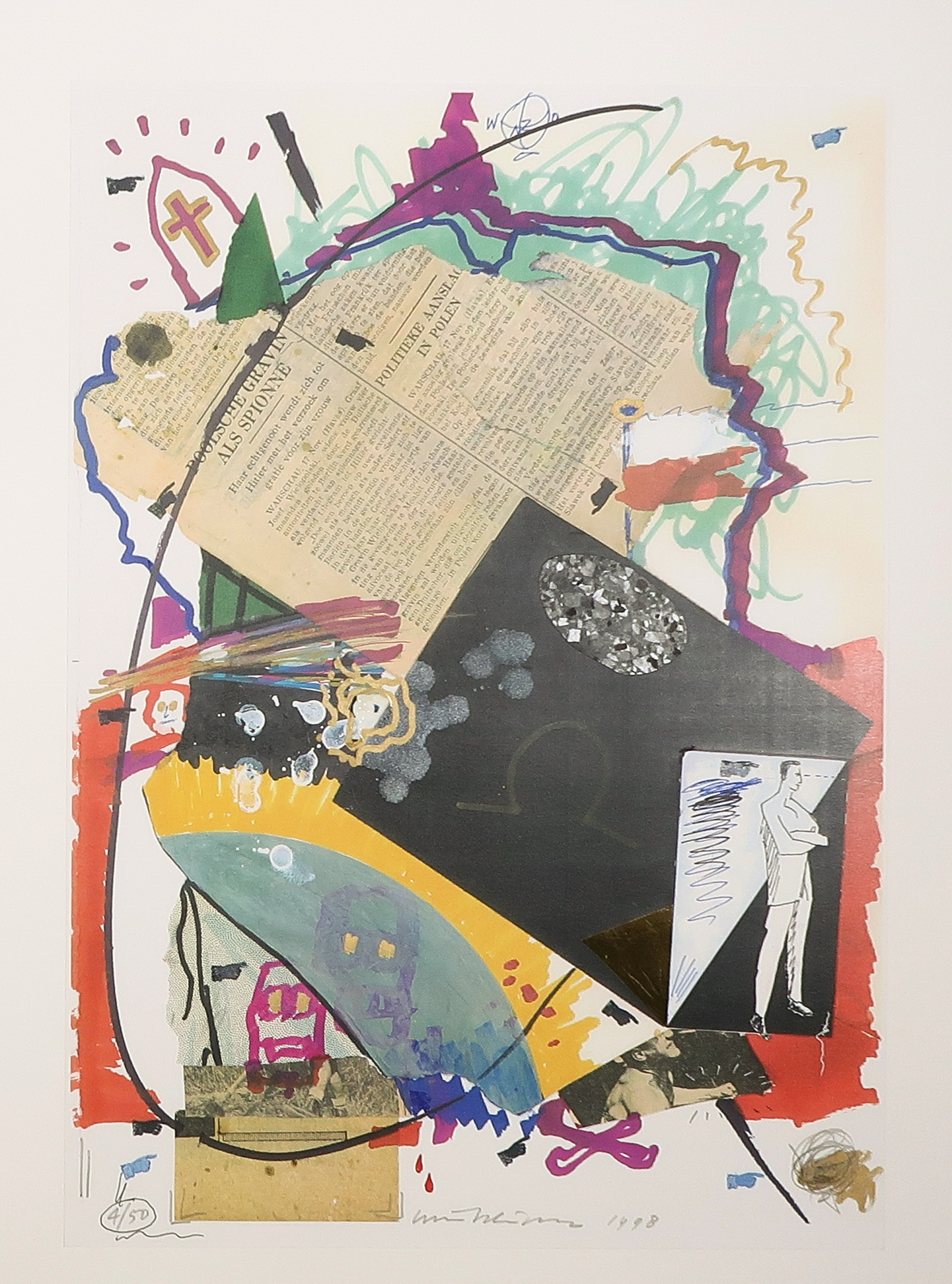 Wim T. Schippers - Grafiek Nu & Poëzie - Computerprint + gedicht van Hugo Claus kopen? Bied vanaf 150!