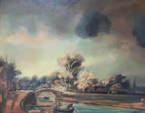 Niet of onleesbaar gesigneerd - Landschap in hollandse stijl kopen? Bied vanaf 1!