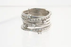 163- Exclusieve MARCO BICEGO 18 Krt design ring "GOA" met 0.40ct diamant kopen? Bied vanaf 970!