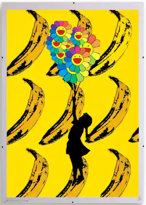 Death NYC - Banksy X Warhol – Zeefdruk met lijst kopen? Bied vanaf 100!