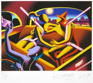 Mark Kostabi - Giclée, Restraint on the Beltway verkocht voor € 70!