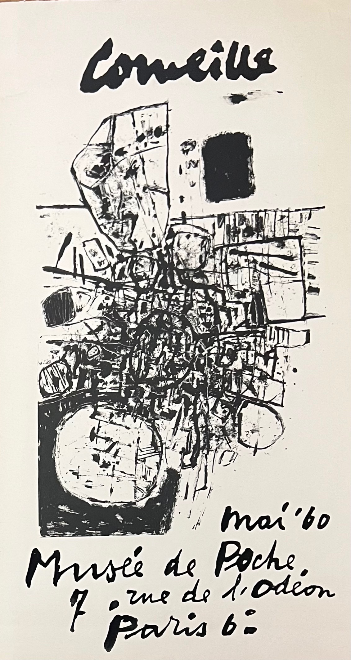 Corneille - Oude lithografie uit 1960 met titel in gouache - Mineralogisch landschap kopen? Bied vanaf 500!