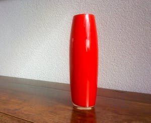 Niet of onleesbaar gesigneerd - RODE GLAZEN VAAS kopen? Bied vanaf 1!