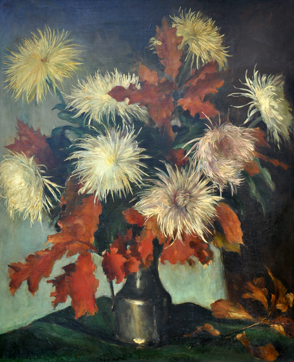 Rudolf Thienhaus - Sfeervol, herfstachtig bloemstilleven kopen? Bied vanaf 20!