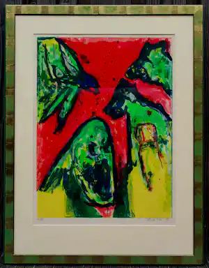 Mogens Balle - Ingelijste litho - 1988 (nette lijst!) verkocht voor € 390!