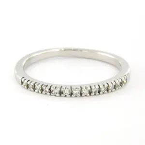 18k witgouden ring met briljant geslepen diamant tot. 0.13ct – F/G - VS/SI kopen? Bied vanaf 270!