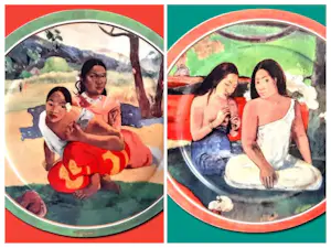 Porzellanfabrik W. Goebel - 2 Wandteller Artis Orbis Paul Gauguin Arearea und Deux Tahitiennes 90er Jahre kopen? Bied vanaf 58!