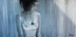 Christiaan Lieverse - ‘Somewhere’ - gemengde techniek - groot verkocht voor € 1200!