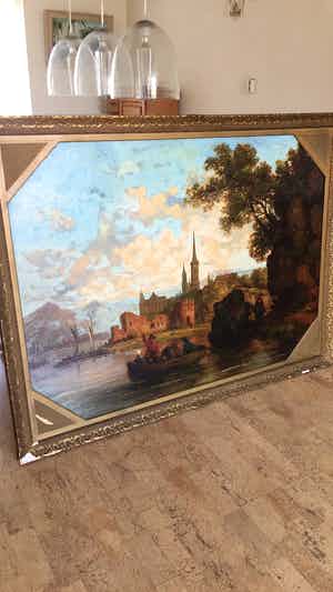 Theodoor Soeterik - Landschaps schilderij verkocht voor € 240!