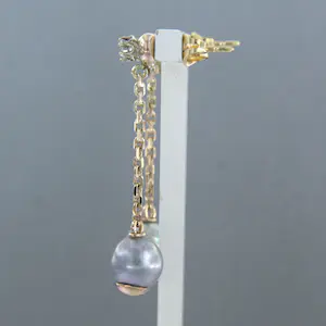BWG bicolo oorhangers bezet met parel en briljant geslepen diamanten 0,20ct kopen? Bied vanaf 240!