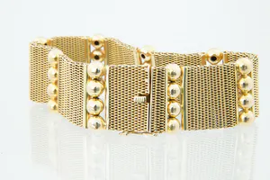 Bijzondere 18 karaats gouden unisex "Milanese" schakel armband - ZWAAR! (67gr) kopen? Bied vanaf 1860!