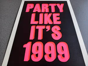 Dave Buonaguidi - Party like it's 1999 - Siebdruck 2021 handsigniert und nummeriert kopen? Bied vanaf 220!