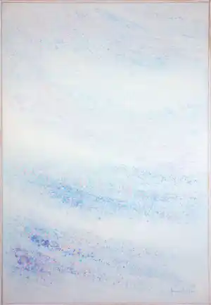 Janus Nuiten - Olieverf op doek, Stille landschappelijke structuur no 2 - Ingelijst verkocht voor € 130!