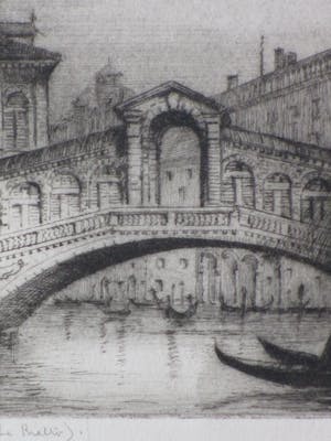 James Alphege Brewer - Rialtobrug Venetië - Ets kopen? Bied vanaf 40!