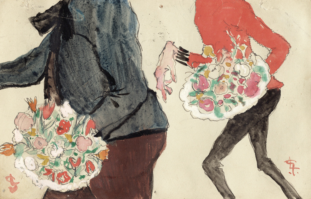 Leo Gestel - Aquarel (Schetsboek Leendert Schilt) kopen? Bied vanaf 700!