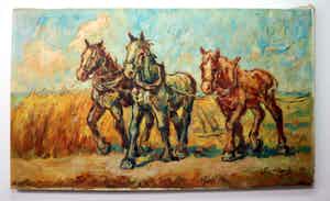 Jacques van Mourik - Werkpaarden op het land verkocht voor € 250!