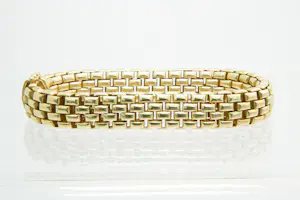 25 - 18 karaats geelgouden mesh schakel armband kopen? Bied vanaf 2680!