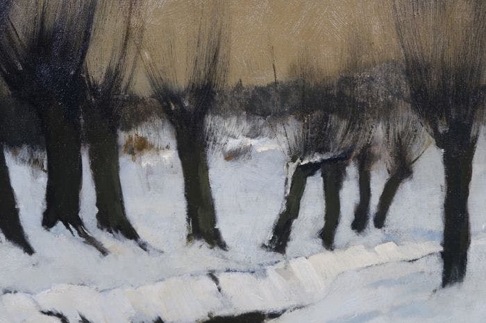 Christiaan Soer - Winterlandschap met knotwilgen kopen? Bied vanaf 275!
