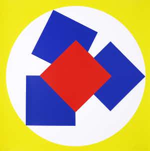 Bob Bonies - Zeefdruk, Geometrische compositie verkocht voor € 62!
