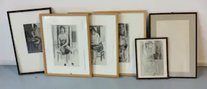 Janus Nuiten - Lot van 6 werken op papier, Vrouwfiguren kopen? Bied vanaf 40!