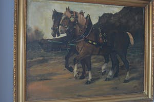 Niet of onleesbaar gesigneerd - Twee paarden. kopen? Bied vanaf 1!