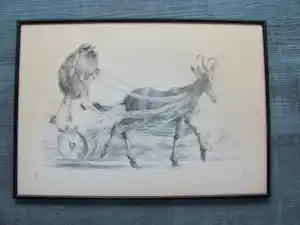 Peter Vos - Geit en vogel verkocht voor € 50!