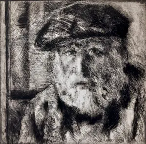 Wim Steijn - Zelfportret, ets kopen? Bied vanaf 45!