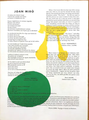 Joan Miro - Derrière Le Miroir - no. 14-15 - Jaar 1948 - Maeght Paris - 2e Editie - Goed kopen? Bied vanaf 50!