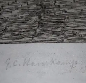 Gerrit Haverkamp - Antwerpen: Veemarkt met de St Pauluskerk - ets uit 1912 - fraai ingelijst kopen? Bied vanaf 65!