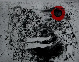 Ans Wortel - Ets/aquatint: De liefde... - 1975 kopen? Bied vanaf 59!