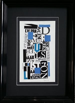Siep van den Berg - Collage met letters kopen? Bied vanaf 125!