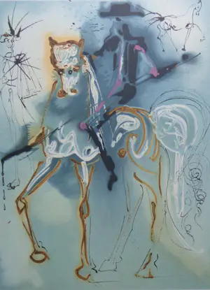 Salvador Dali - LES CHEVAUX DE DALI / KLEURLITHO / 56x36cm / DROOGSTEMPEL / 1983 kopen? Bied vanaf 45!