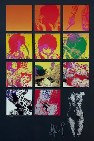 Horst Mundschitz - Flower Power, zeefdruk kopen? Bied vanaf 55!