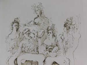 Leonor Fini - Croquis: Diner kopen? Bied vanaf 30!