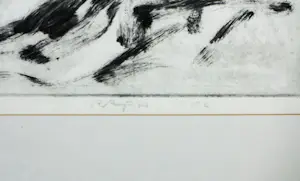 Raph de Haas - Set van 2 x Monotype op papier, Zonder titel - Ingelijst kopen? Bied vanaf 60!